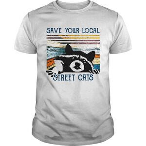Racoon Save Your Local Street Cats Shirt
